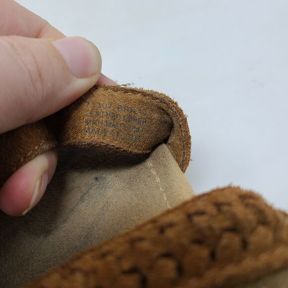 Minnetonka Womens Brown Suede Sandal Wedges Espadrilles size 10 M Braided Boho - Picture 6 of 7